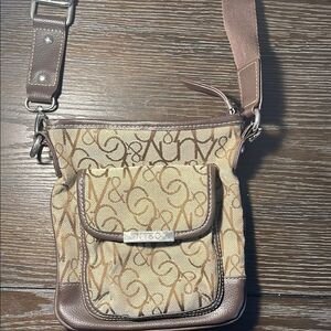 NY & Co Brown Monogram Crossbody Bag